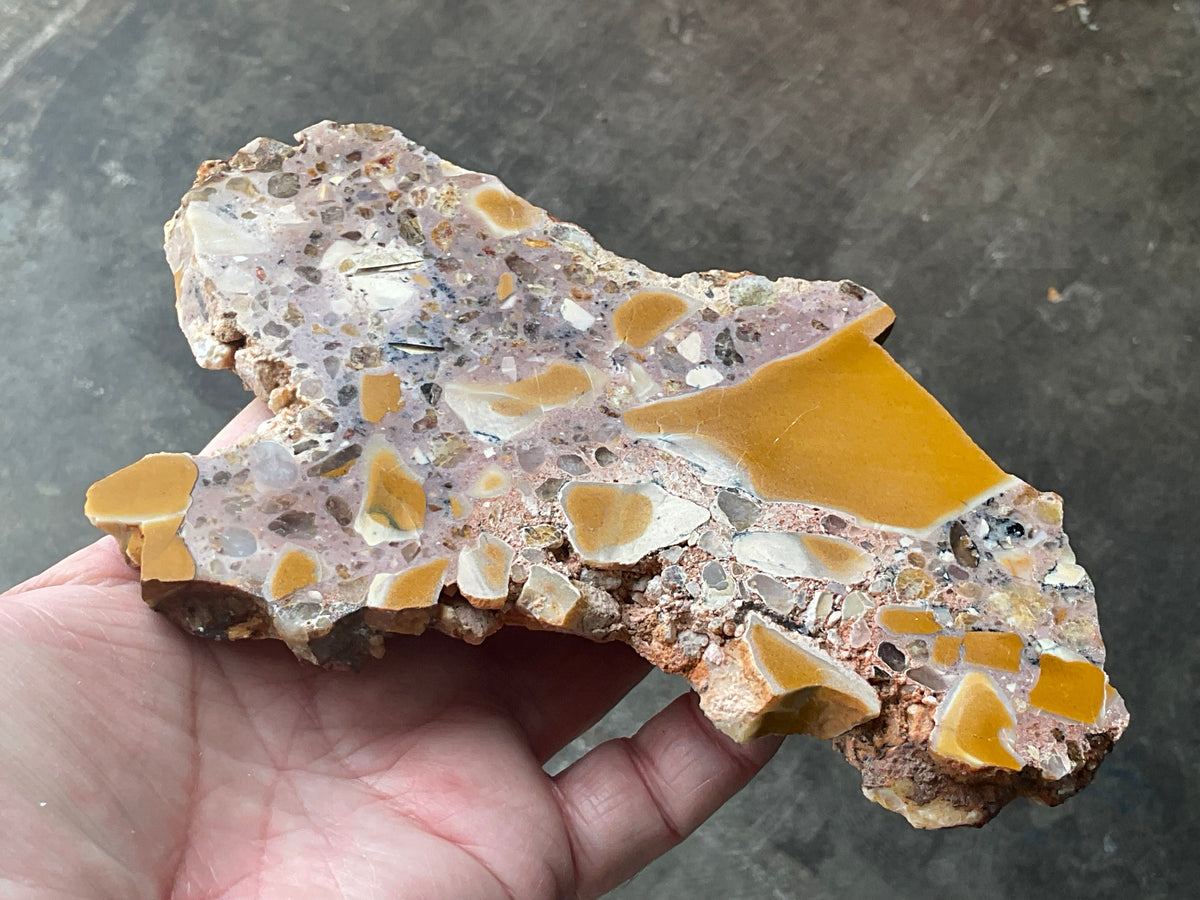 244g Polished Brecciated Mookaite Slab 4C