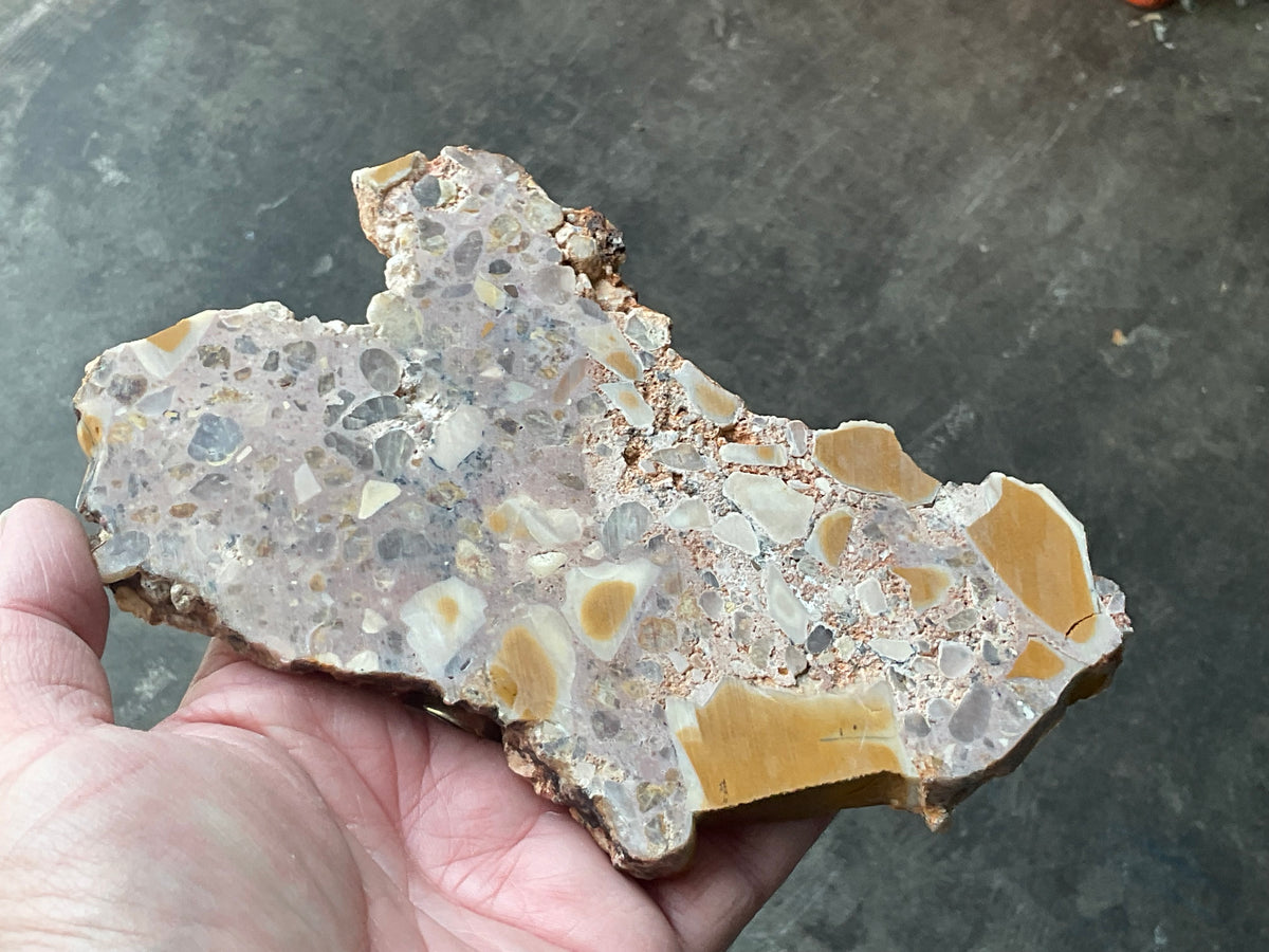 244g Polished Brecciated Mookaite Slab 4C