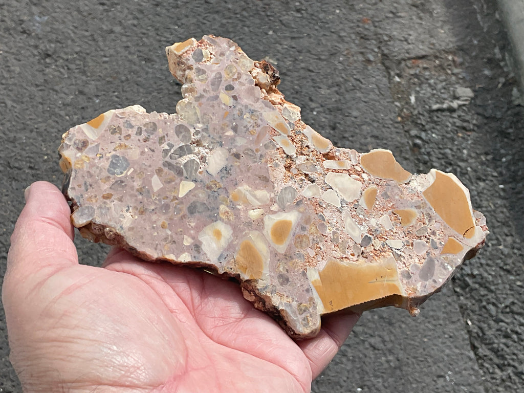 244g Polished Brecciated Mookaite Slab 4C