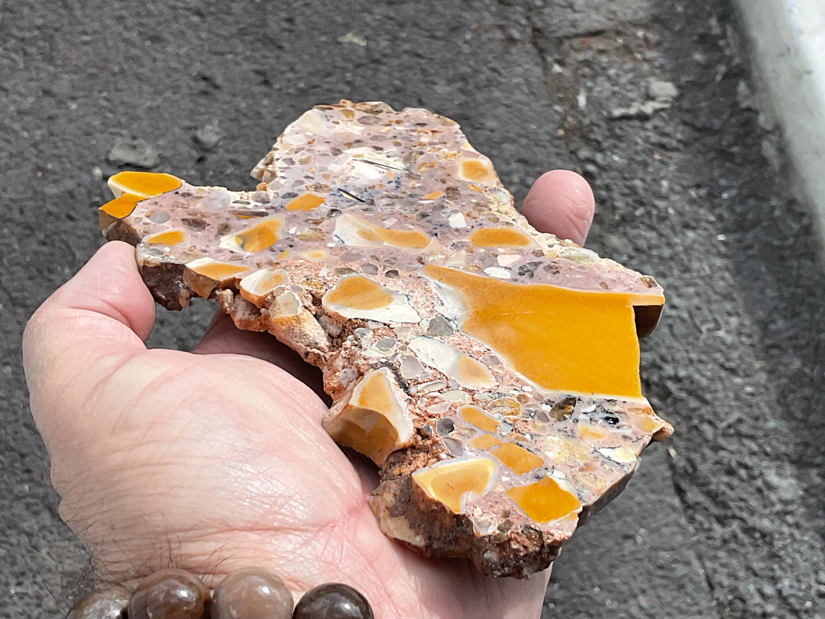 244g Polished Brecciated Mookaite Slab 4C