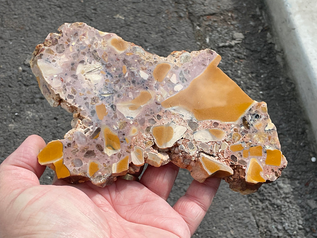 244g Polished Brecciated Mookaite Slab 4C