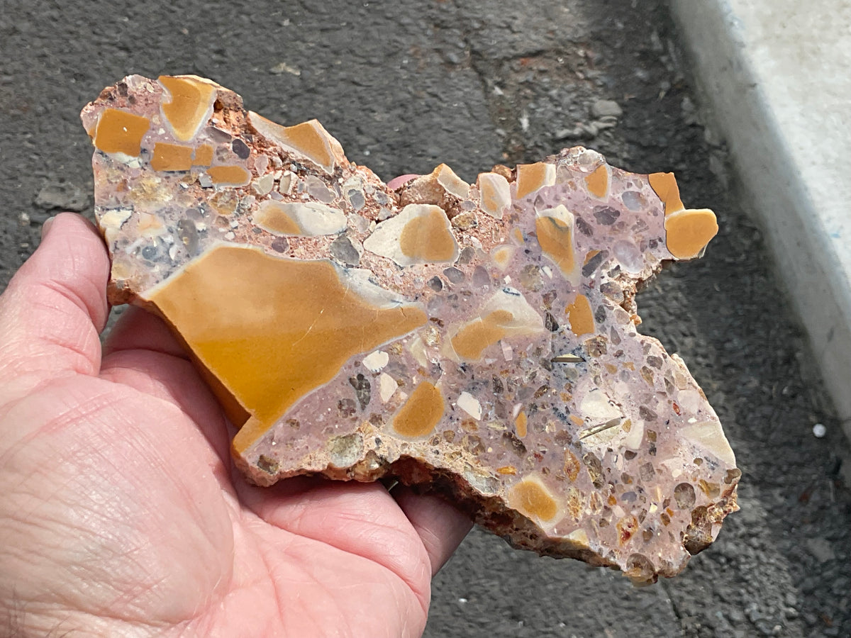 244g Polished Brecciated Mookaite Slab 4C