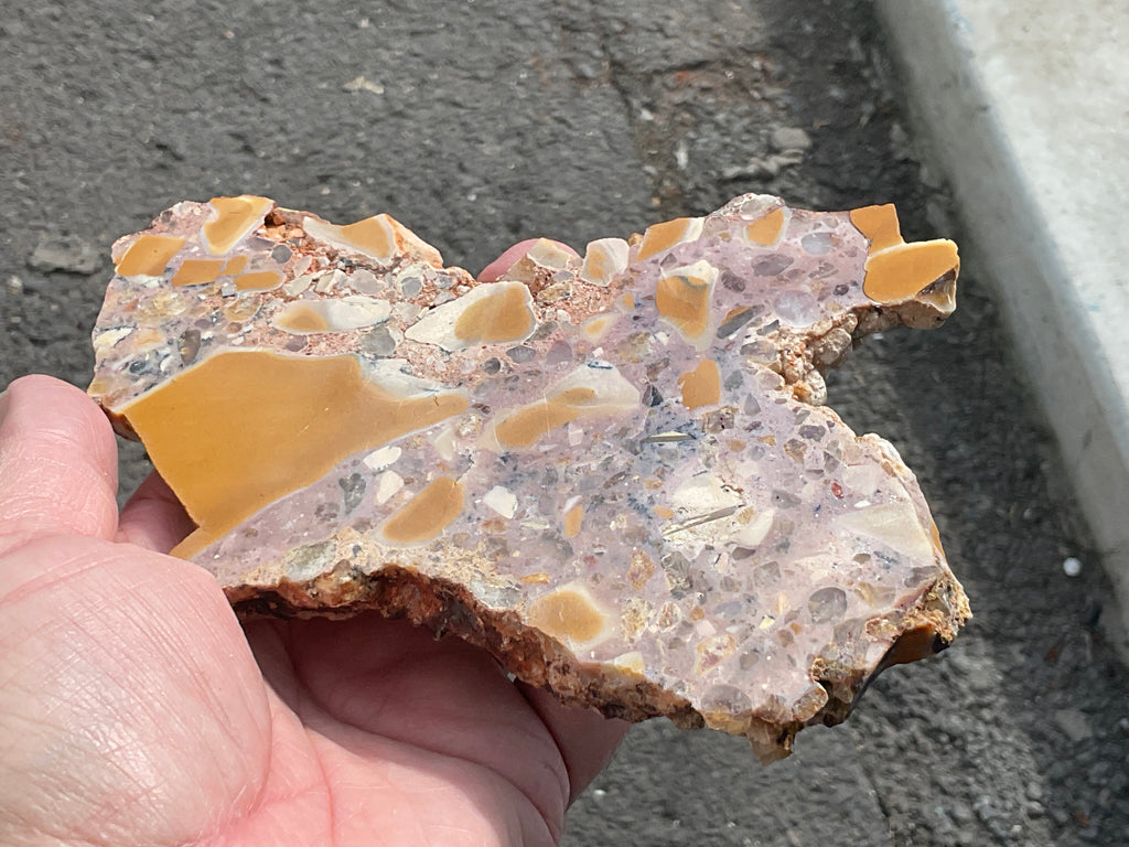244g Polished Brecciated Mookaite Slab 4C