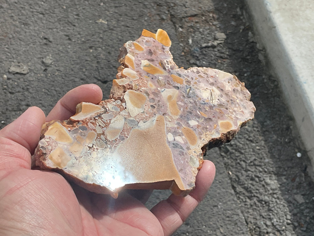 244g Polished Brecciated Mookaite Slab 4C