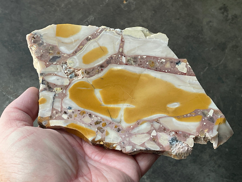 263g Polished Brecciated Mookaite Slab 1A
