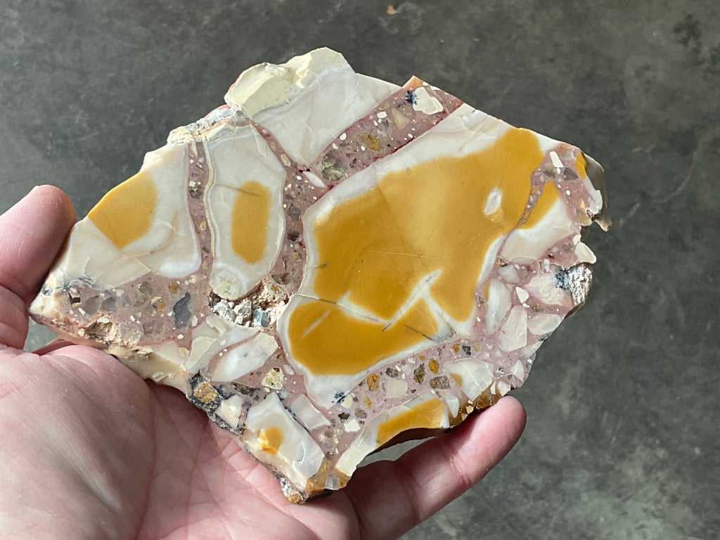 263g Polished Brecciated Mookaite Slab 1A