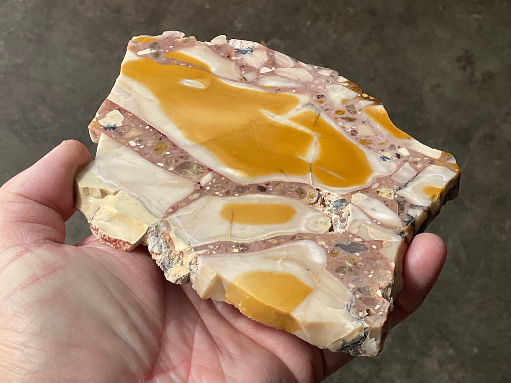 263g Polished Brecciated Mookaite Slab 1A