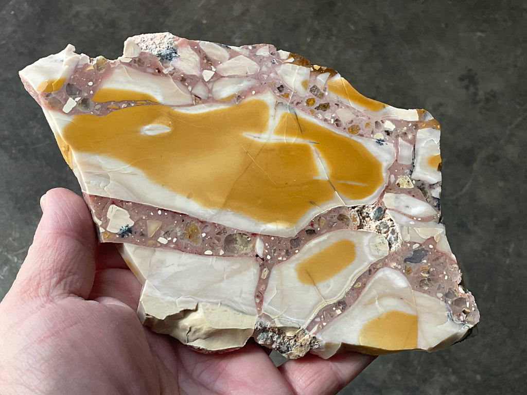 263g Polished Brecciated Mookaite Slab 1A