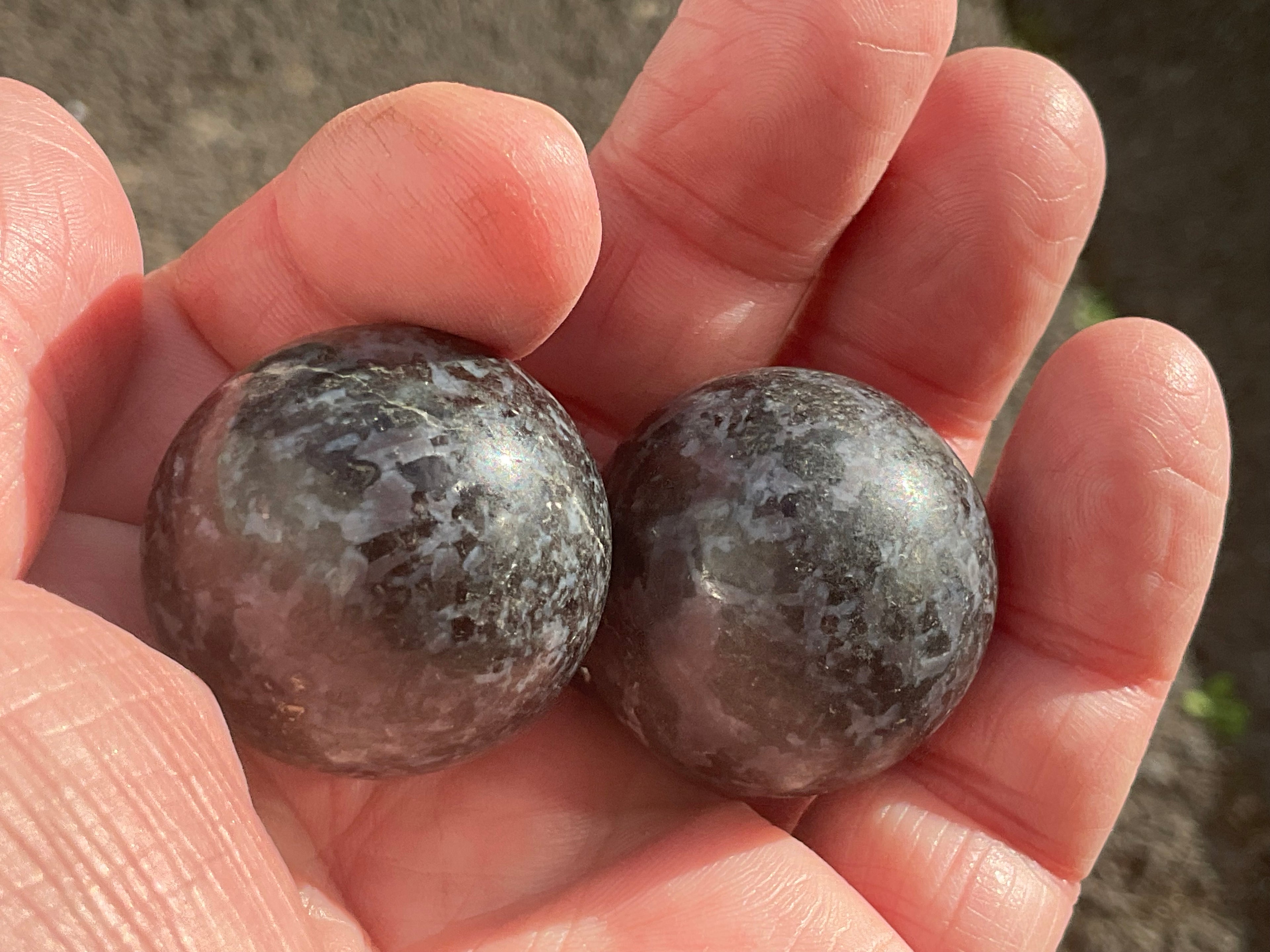 82g Mystic Merlinite Meditation Ball Pair B