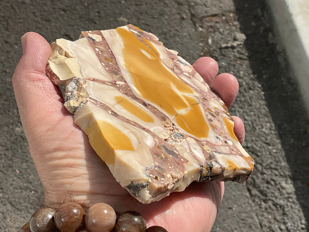263g Polished Brecciated Mookaite Slab 1A