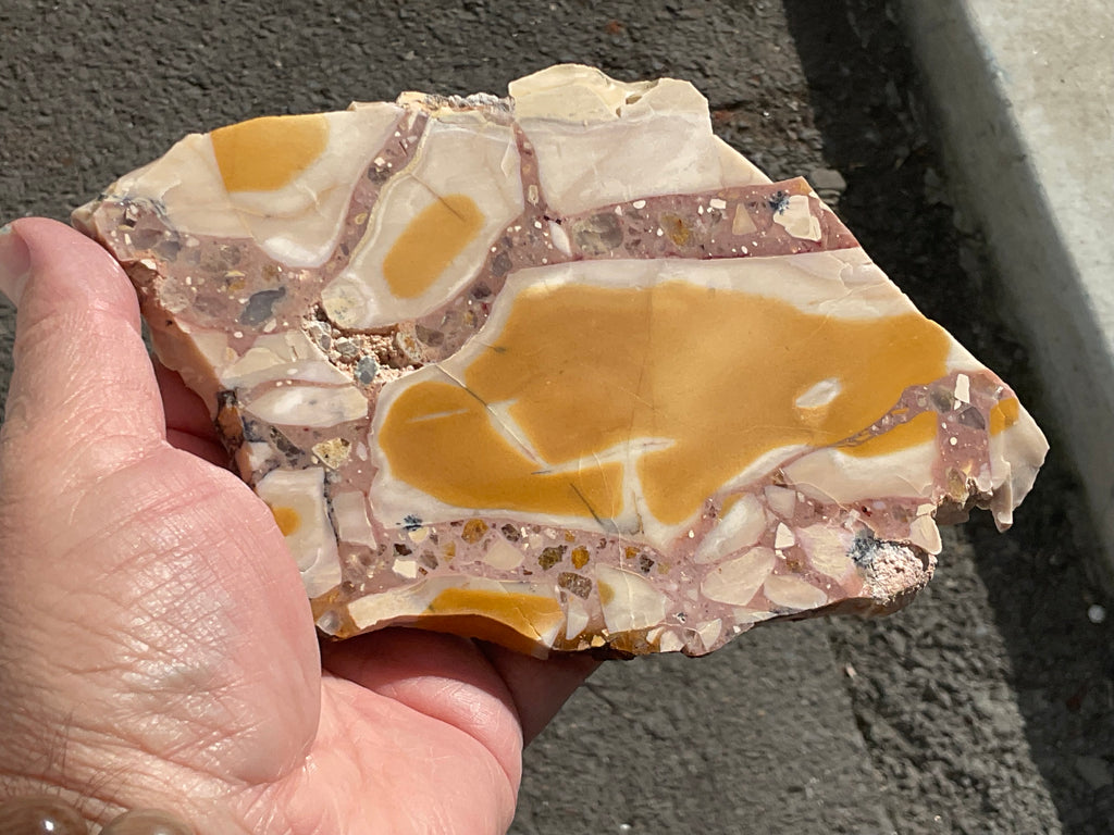 263g Polished Brecciated Mookaite Slab 1A
