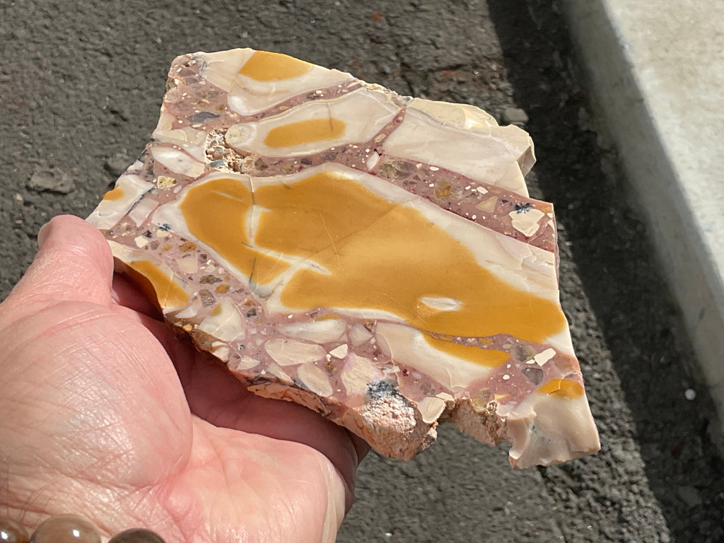 263g Polished Brecciated Mookaite Slab 1A