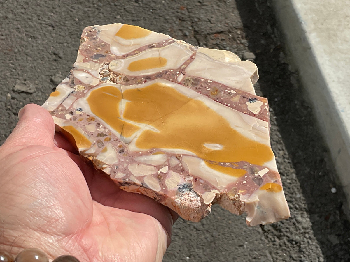 263g Polished Brecciated Mookaite Slab 1A