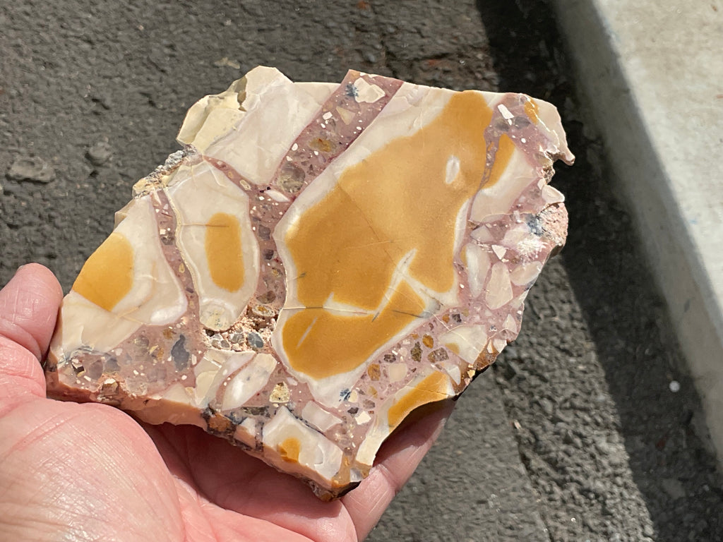 263g Polished Brecciated Mookaite Slab 1A
