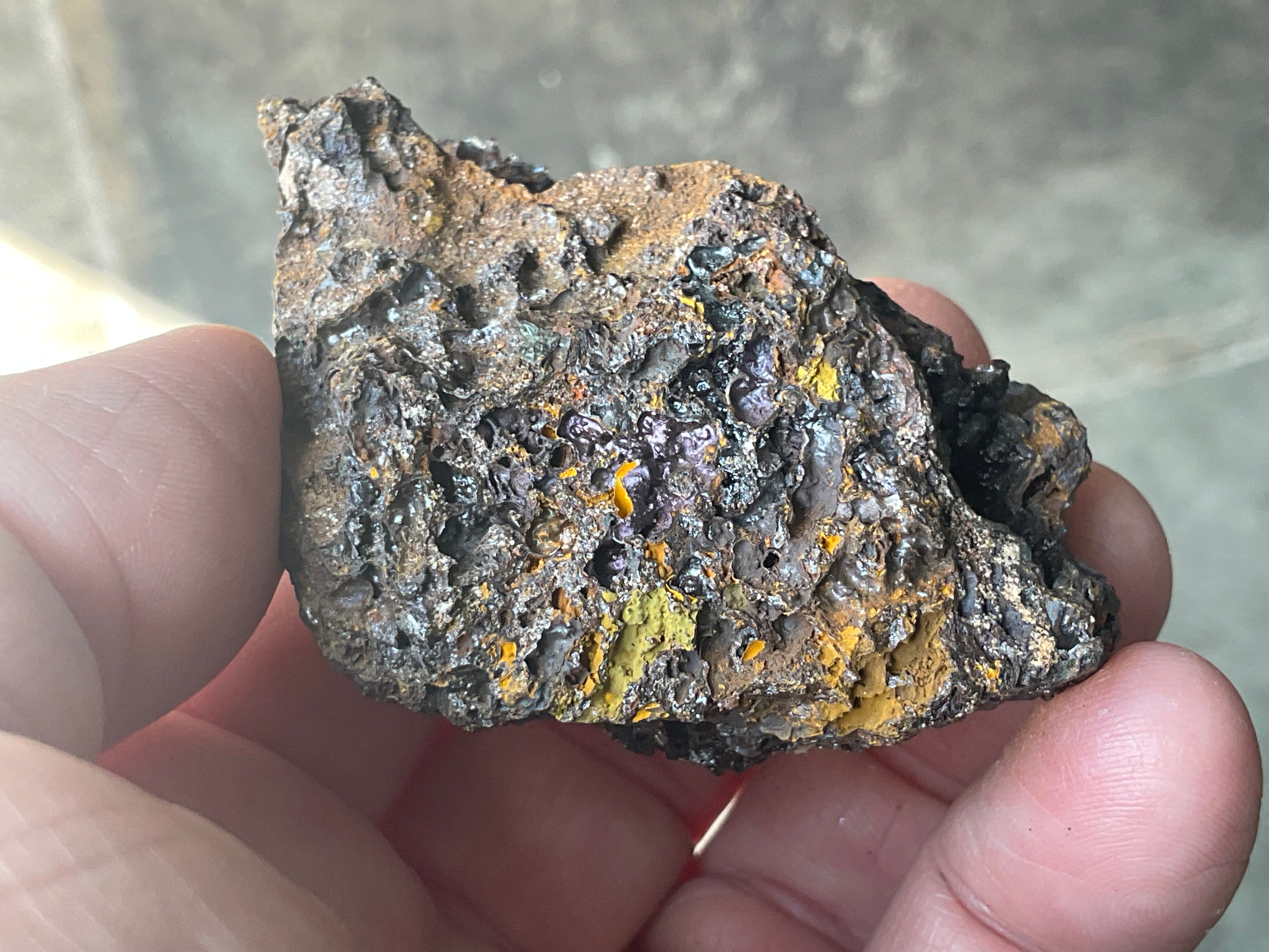 70g Iridescent Goethite/Limonite with Selenite Crystals Specimen 6A