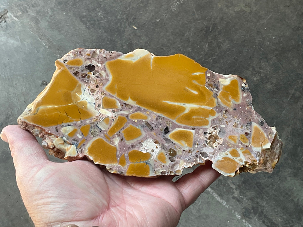 347g Polished Brecciated Mookaite Slab 2A