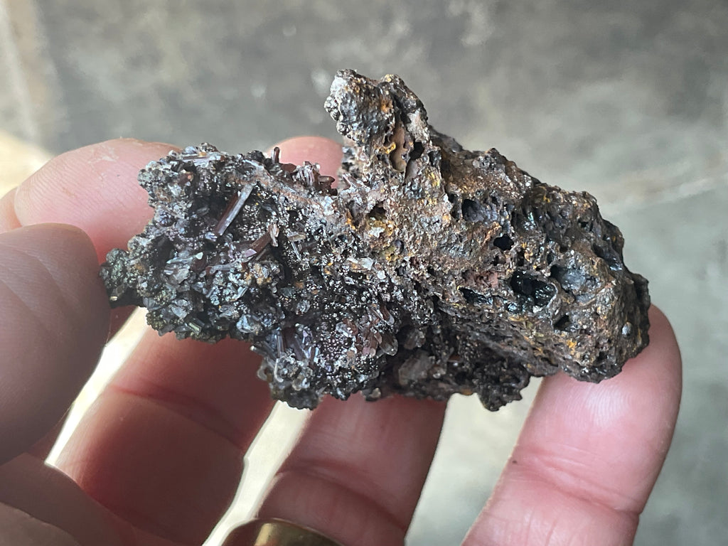 70g Iridescent Goethite/Limonite with Selenite Crystals Specimen 6A