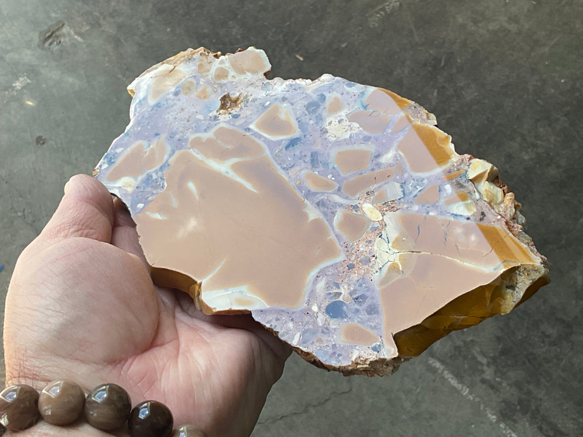 347g Polished Brecciated Mookaite Slab 2A