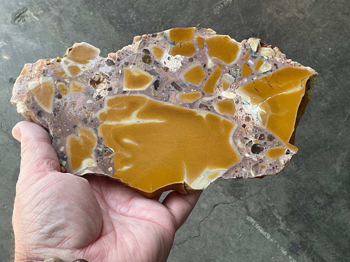 347g Polished Brecciated Mookaite Slab 2A