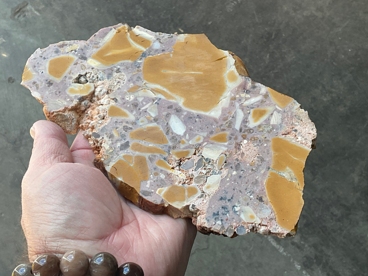 347g Polished Brecciated Mookaite Slab 2A