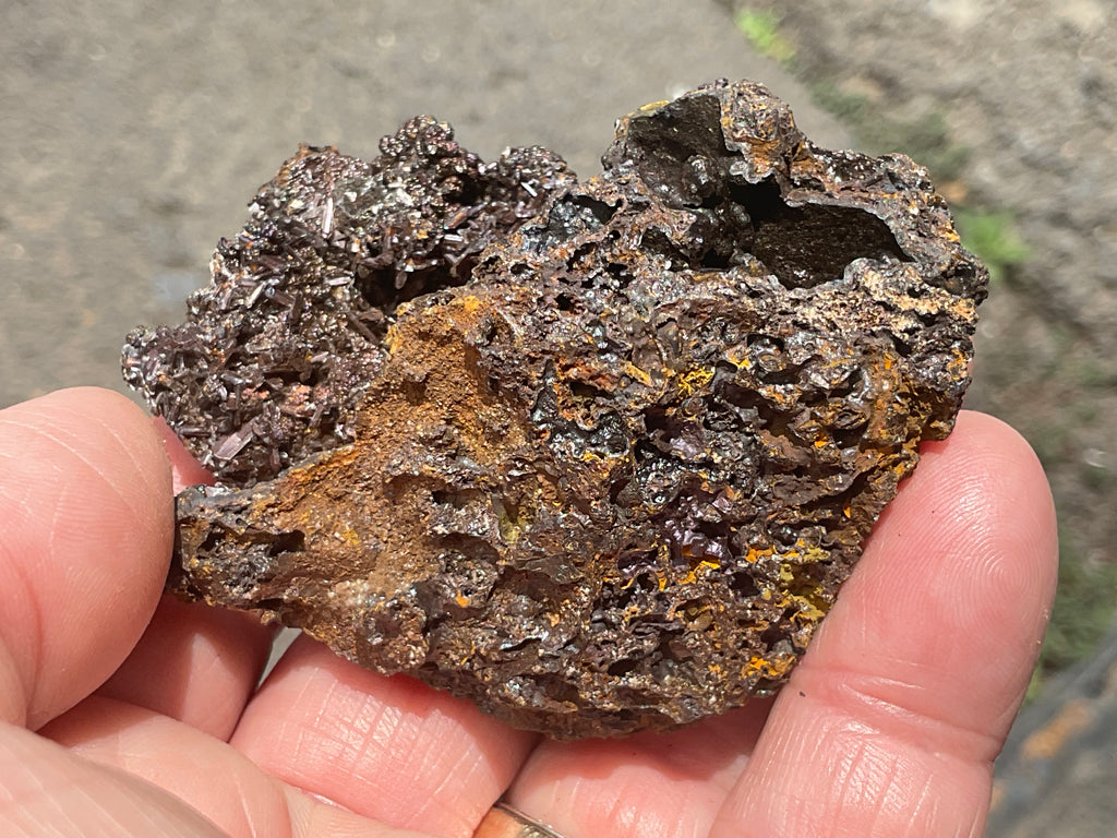 70g Iridescent Goethite/Limonite with Selenite Crystals Specimen 6A