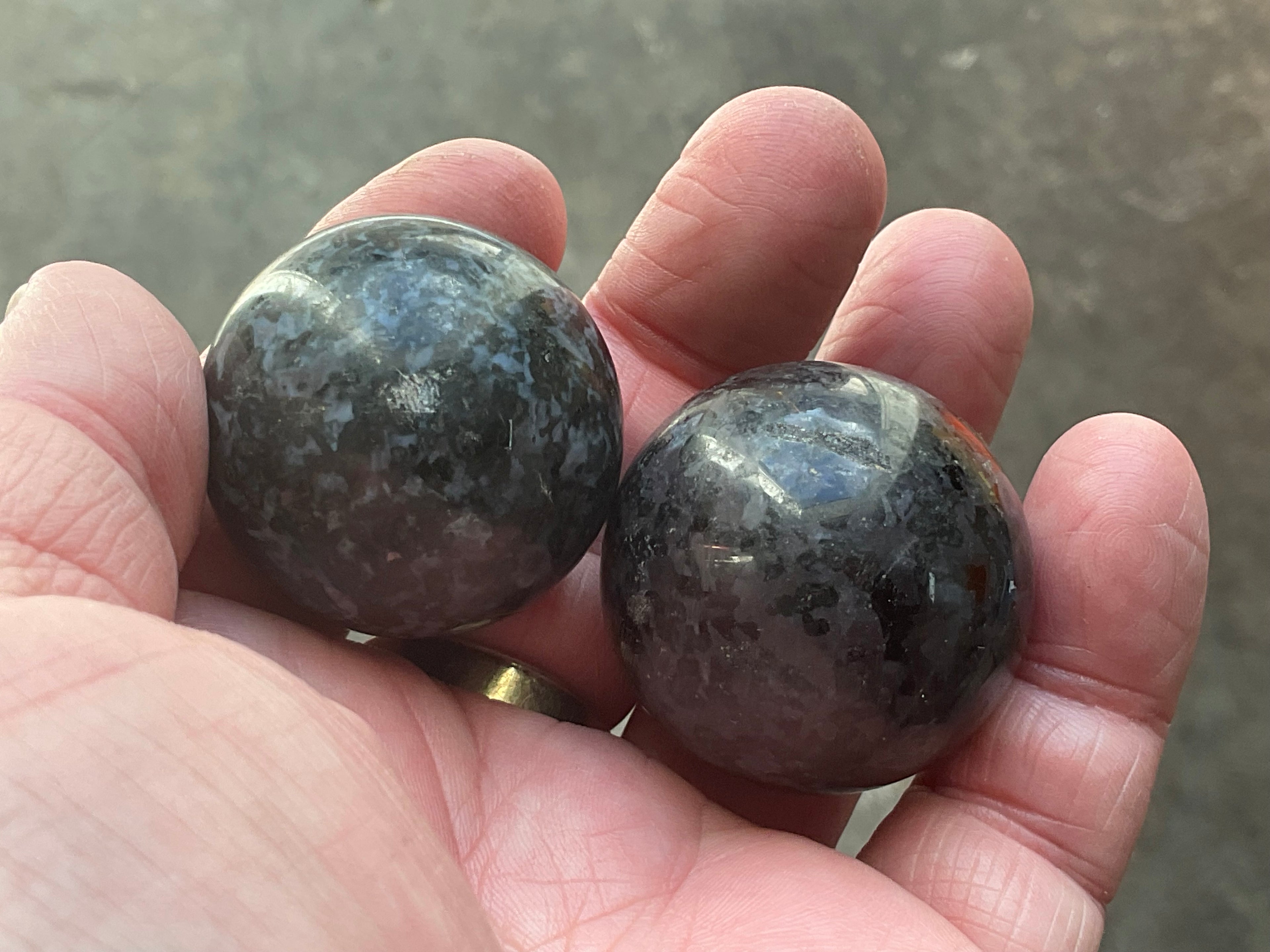 129g Mystic Merlinite Meditation Ball Pair I
