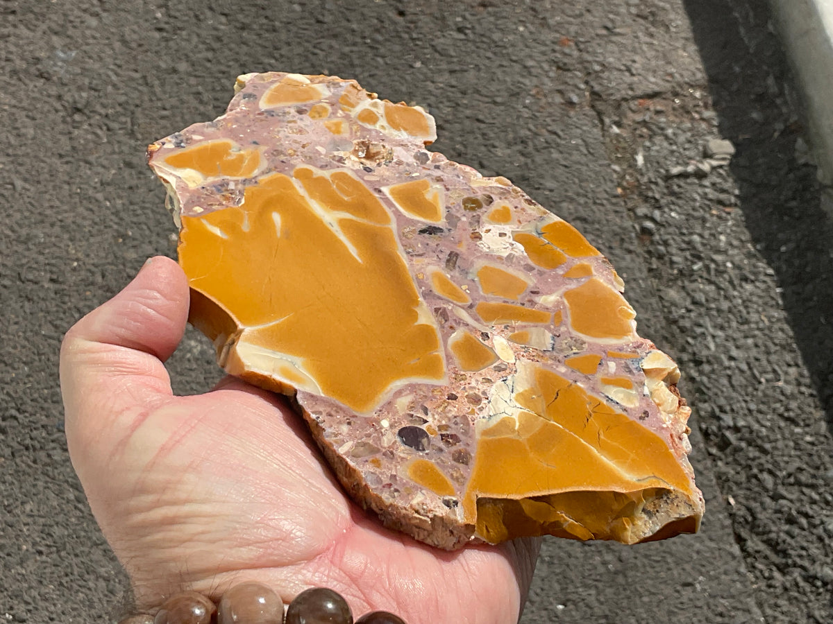 347g Polished Brecciated Mookaite Slab 2A