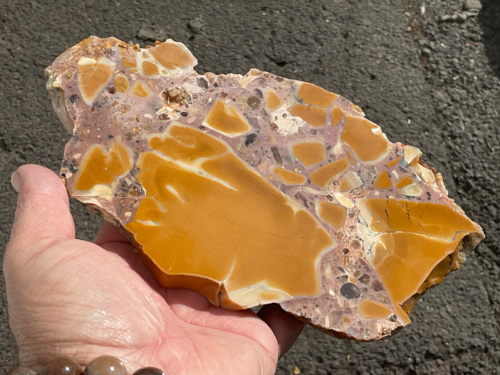 347g Polished Brecciated Mookaite Slab 2A