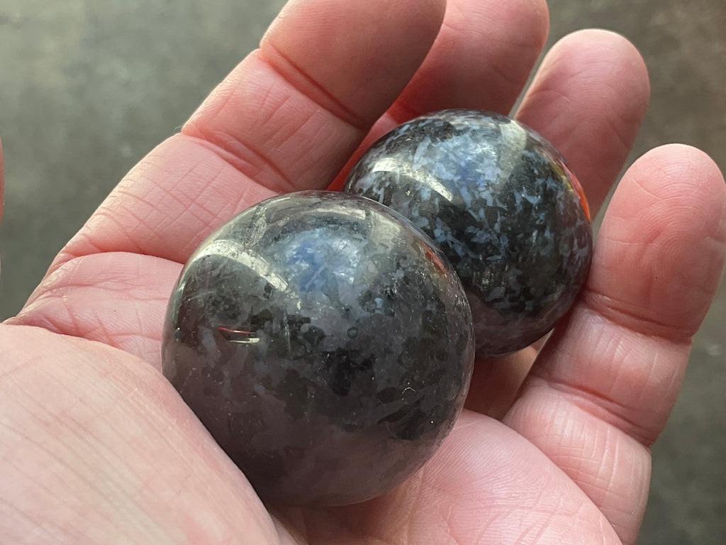 129g Mystic Merlinite Meditation Ball Pair I