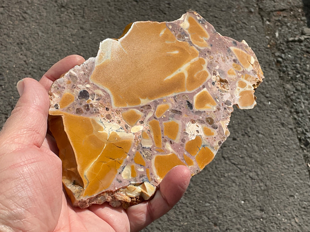 347g Polished Brecciated Mookaite Slab 2A