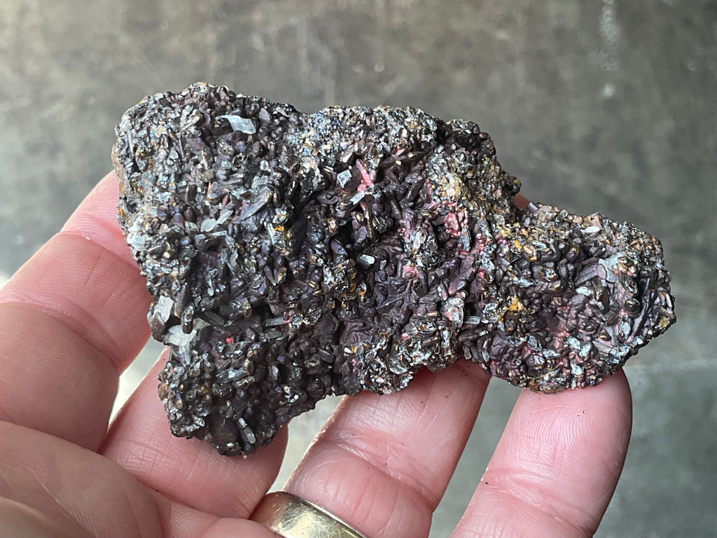 88g Iridescent Goethite/Limonite with Selenite Crystals Specimen 6B