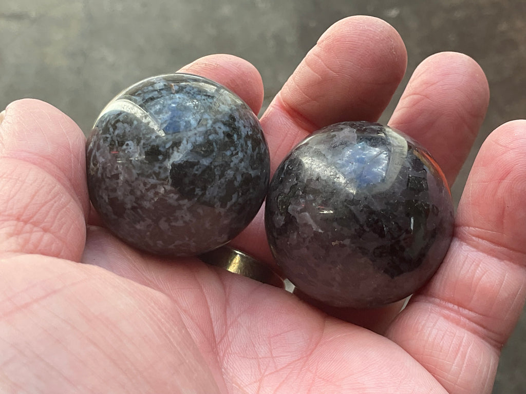 129g Mystic Merlinite Meditation Ball Pair I