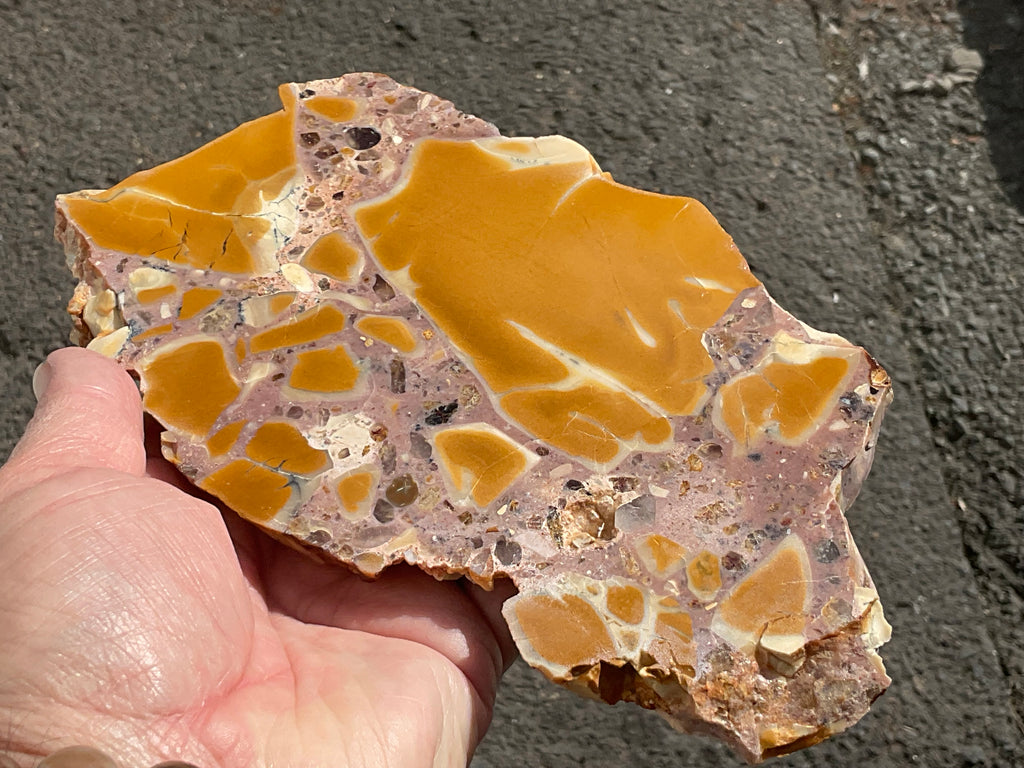 347g Polished Brecciated Mookaite Slab 2A