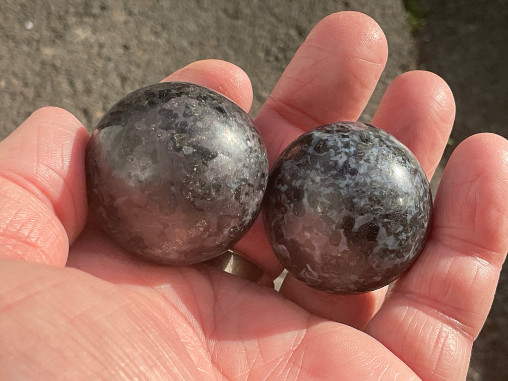 129g Mystic Merlinite Meditation Ball Pair I