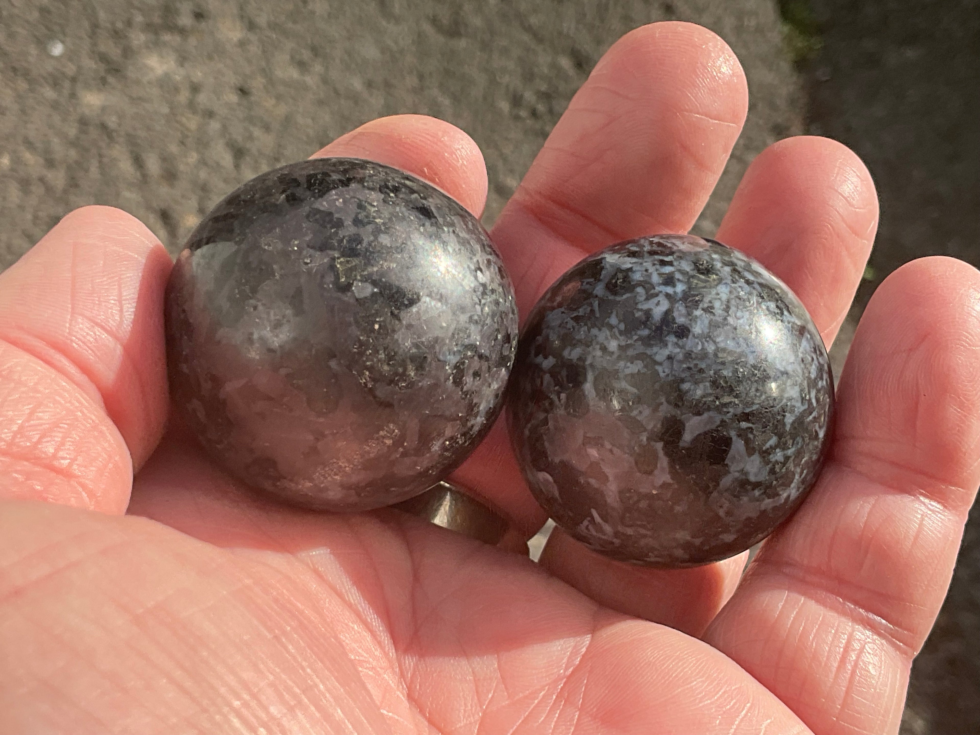 129g Mystic Merlinite Meditation Ball Pair I