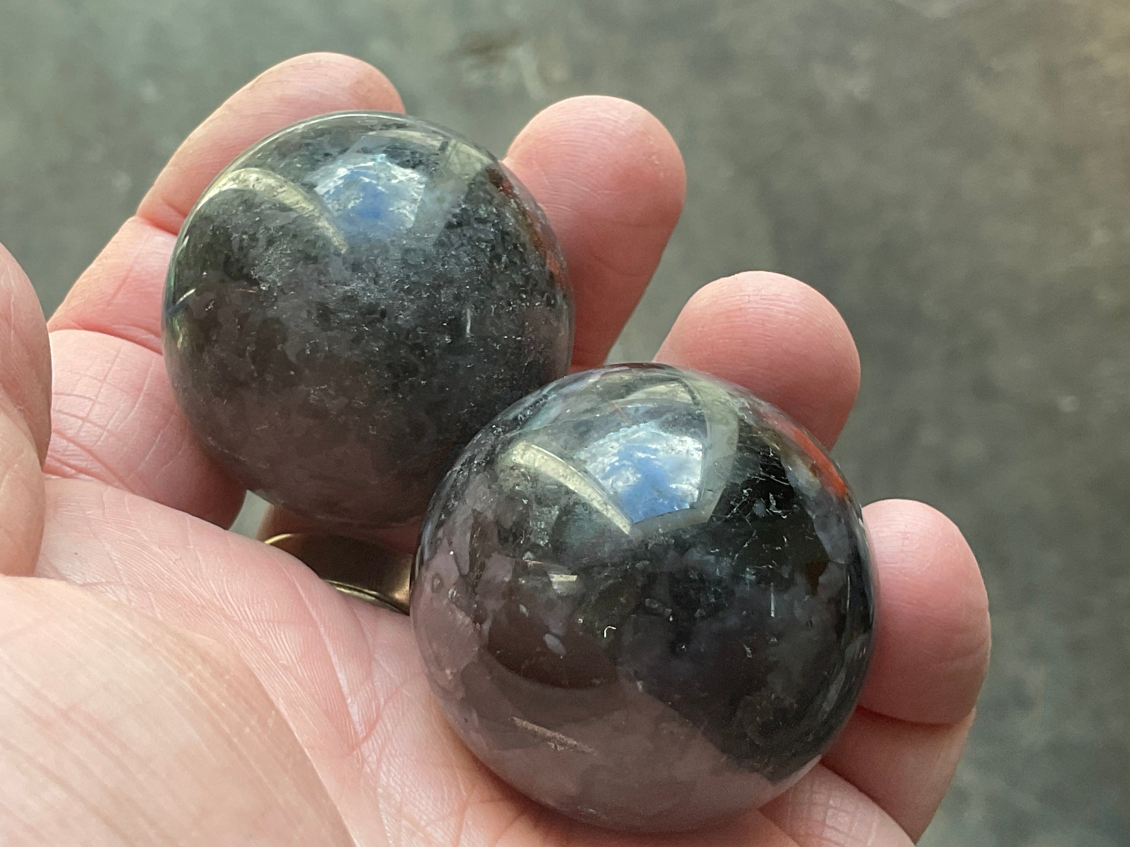 158g Mystic Merlinite Meditation Ball Pair J