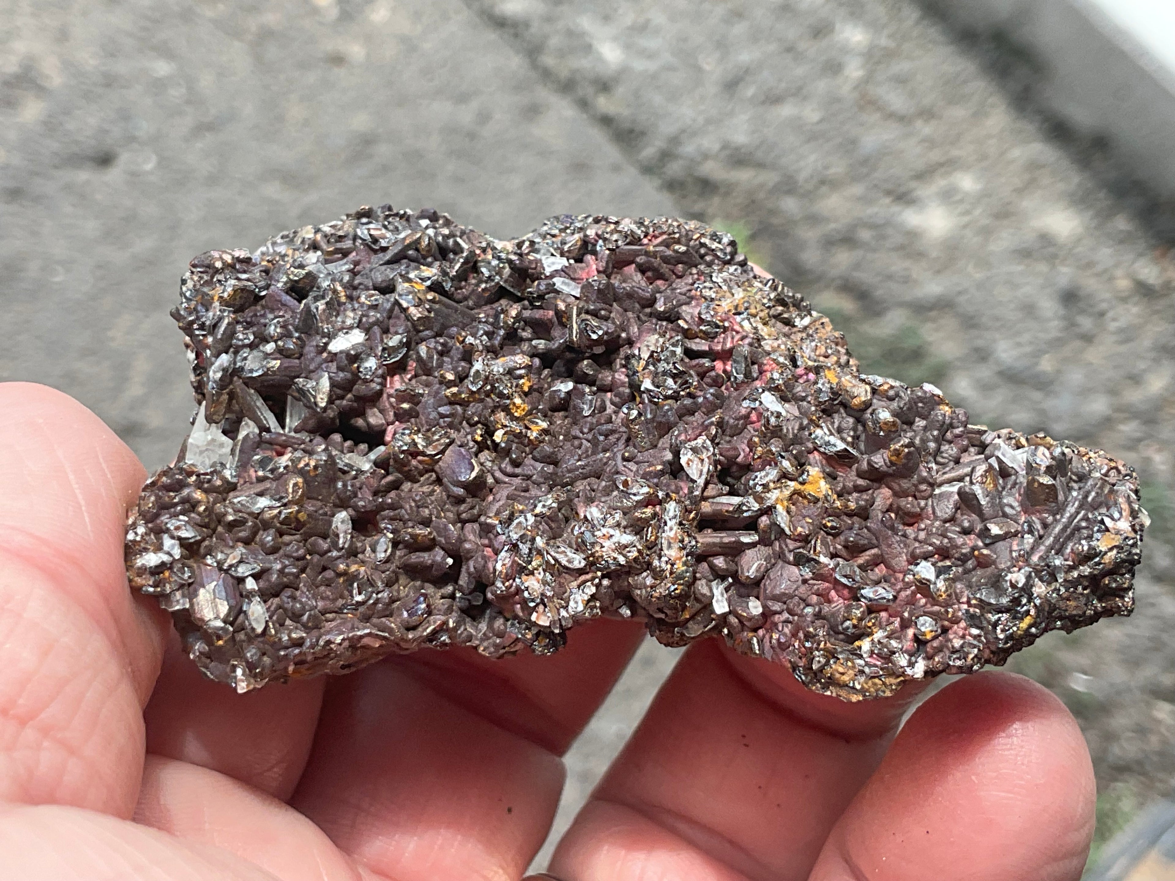 88g Iridescent Goethite/Limonite with Selenite Crystals Specimen 6B