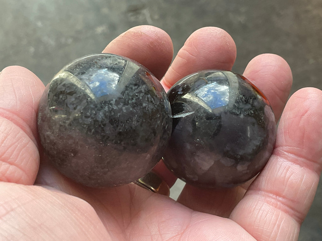 158g Mystic Merlinite Meditation Ball Pair J