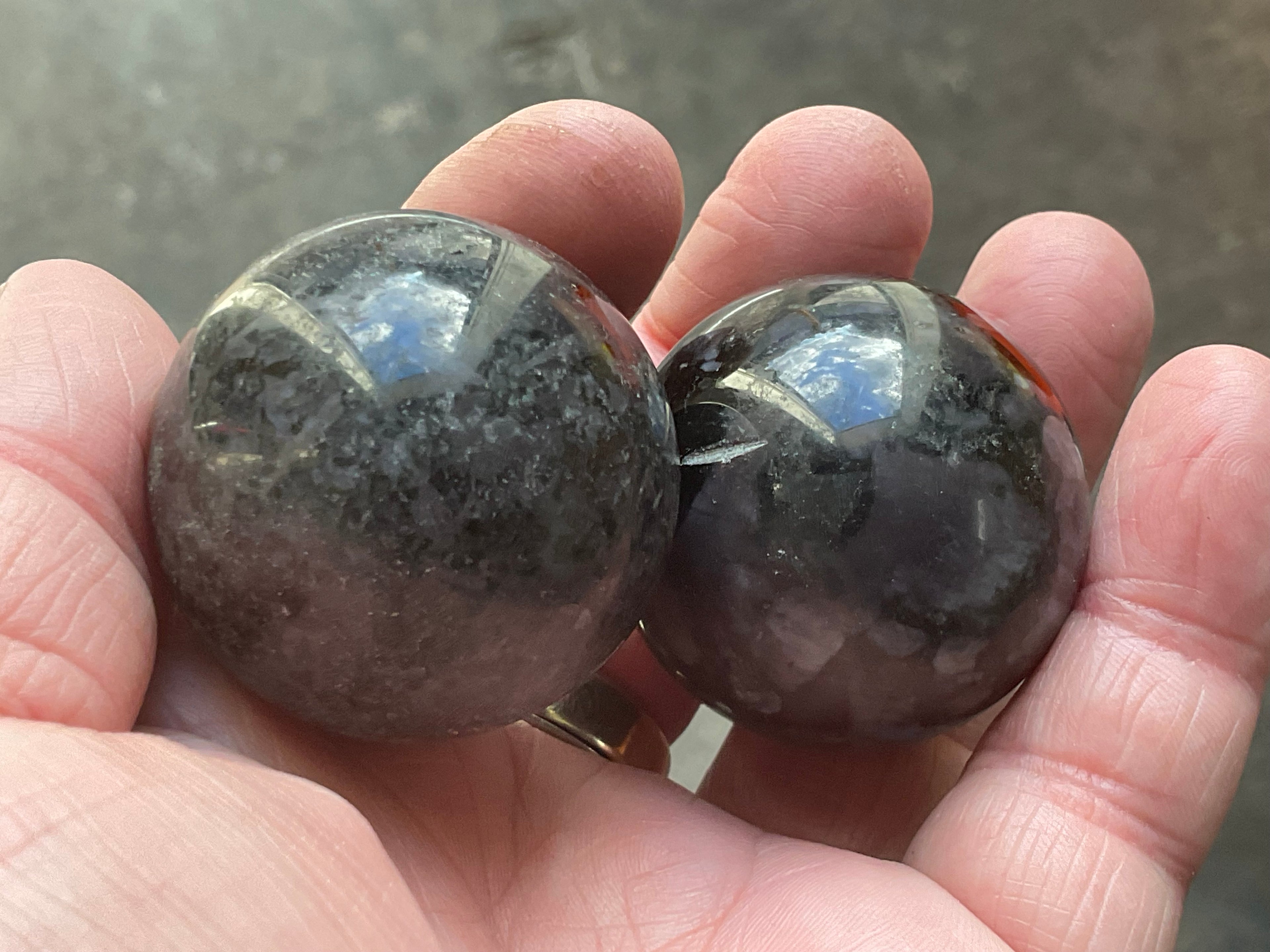 158g Mystic Merlinite Meditation Ball Pair J