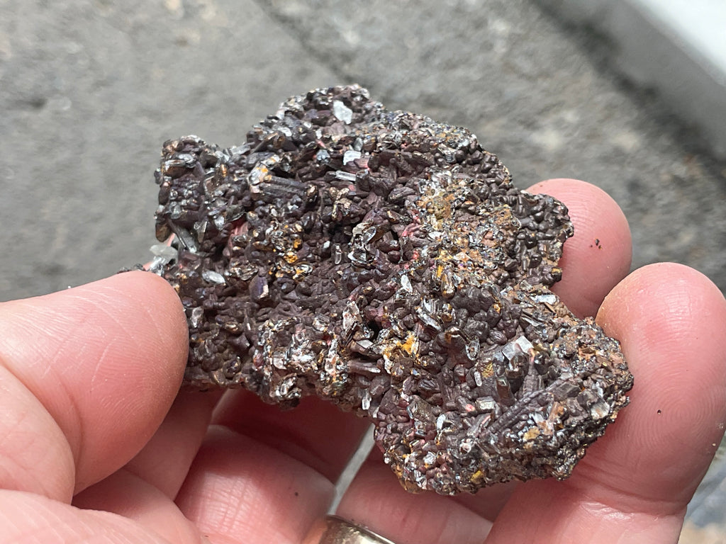 88g Iridescent Goethite/Limonite with Selenite Crystals Specimen 6B