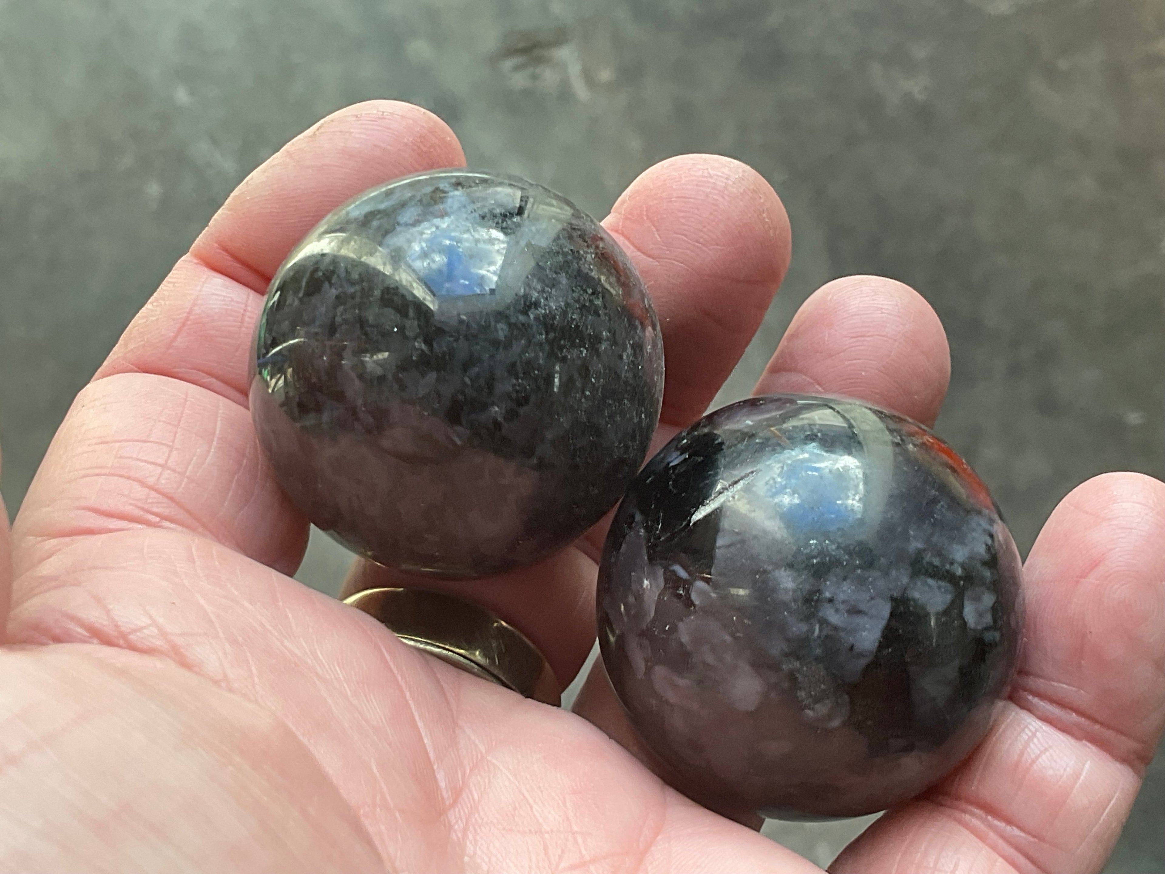 158g Mystic Merlinite Meditation Ball Pair J