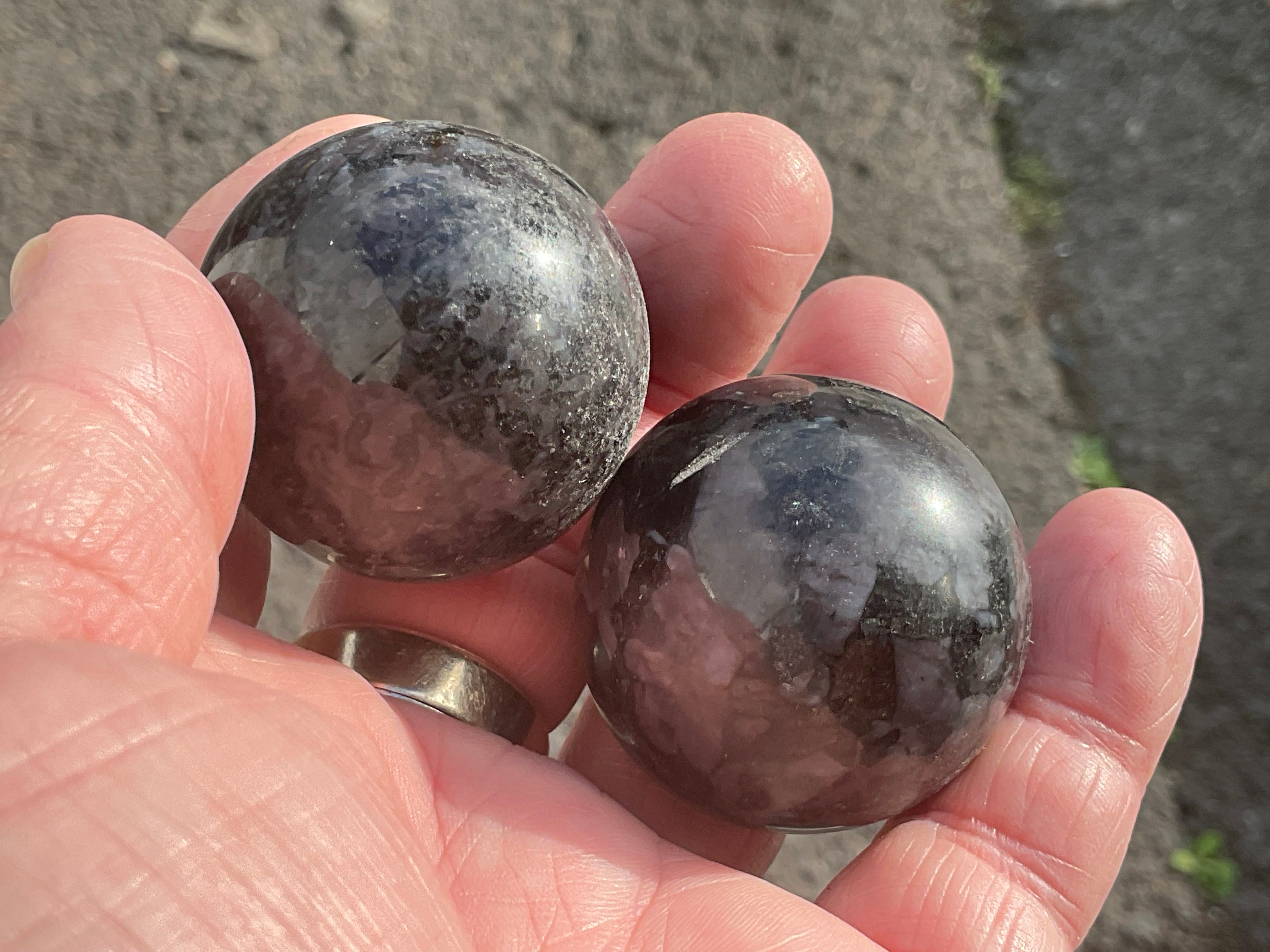 158g Mystic Merlinite Meditation Ball Pair J