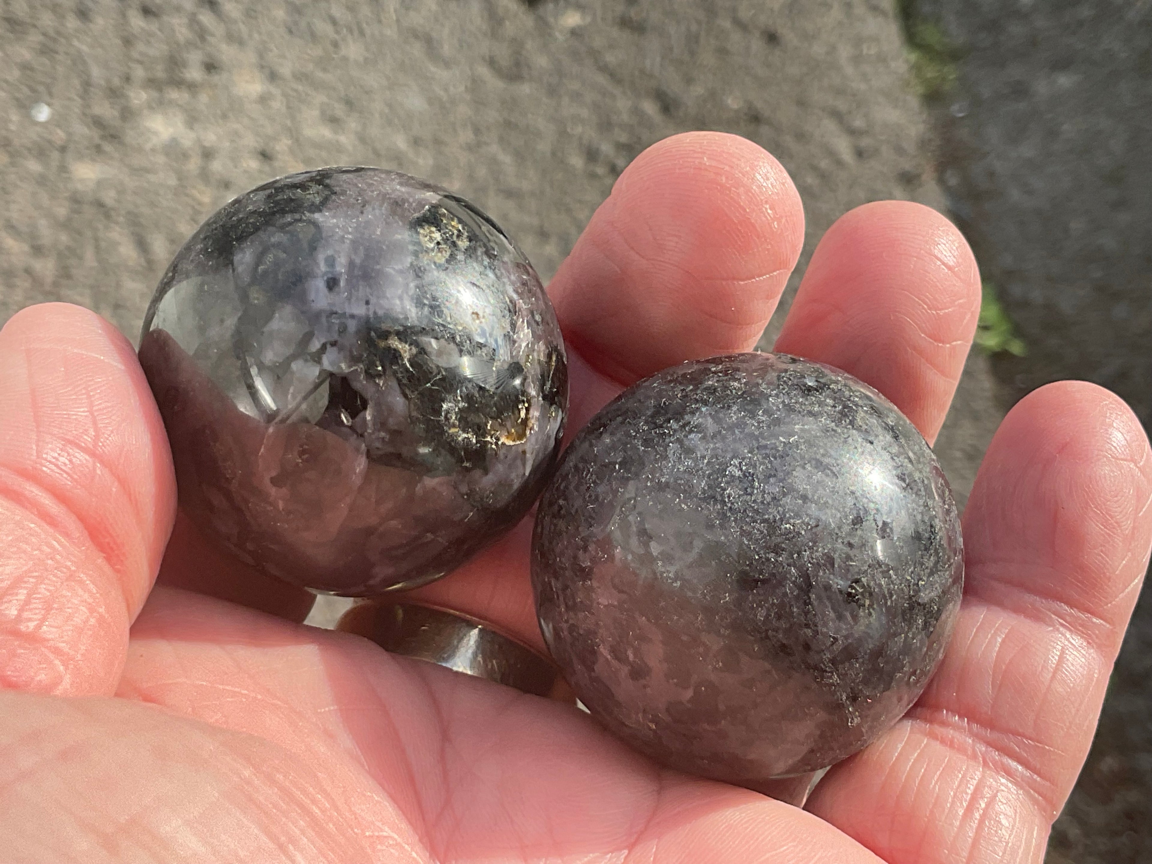 158g Mystic Merlinite Meditation Ball Pair J