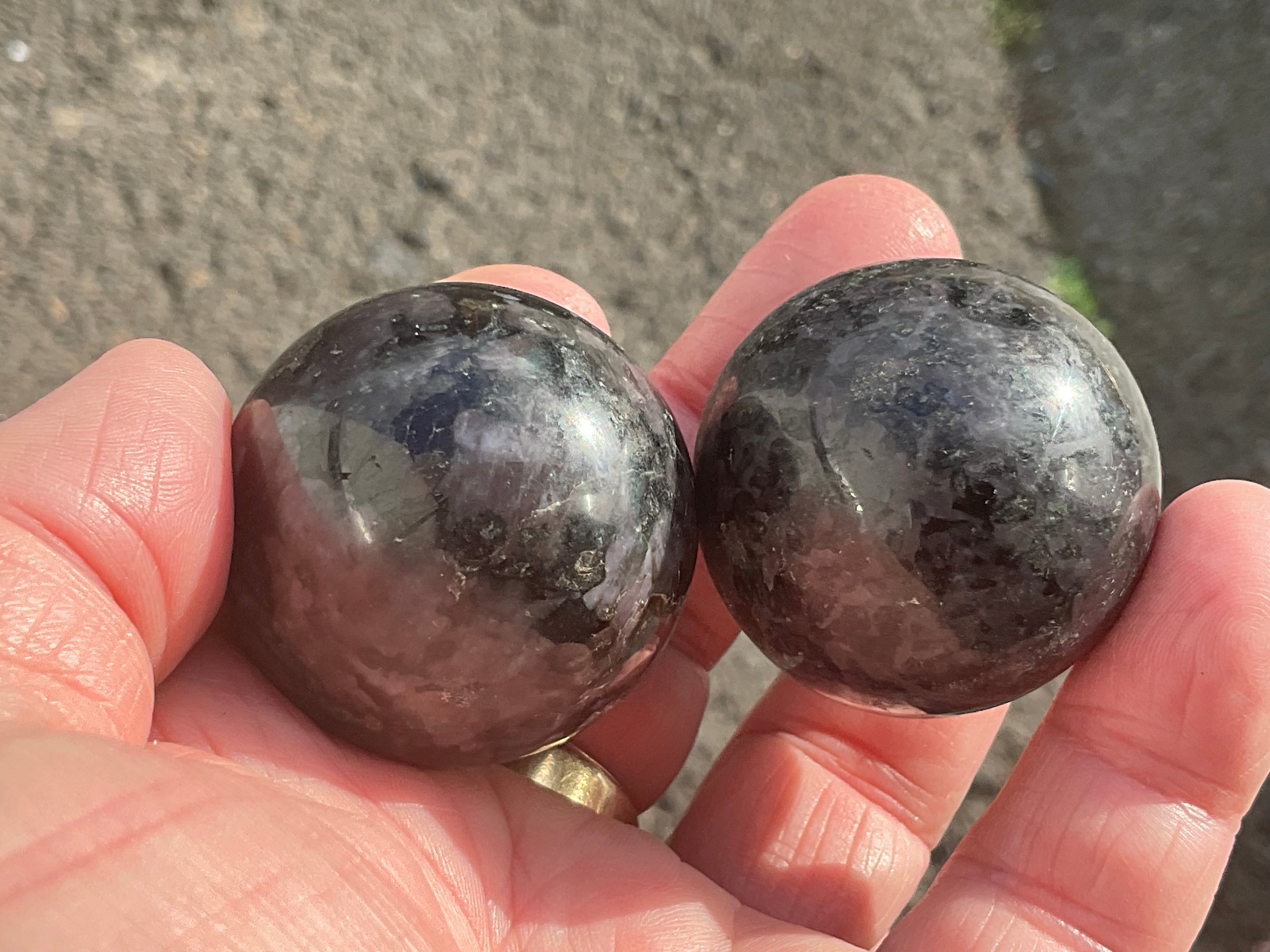 158g Mystic Merlinite Meditation Ball Pair J