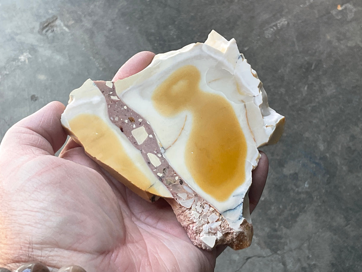 150g Polished Brecciated Mookaite Slab