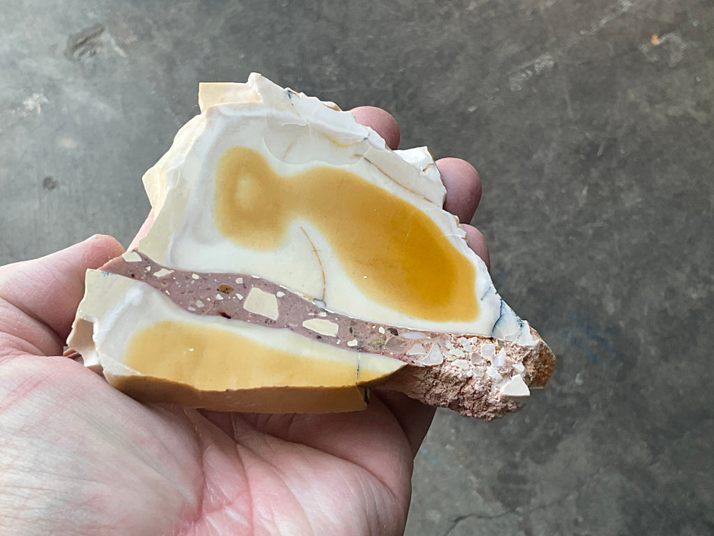 150g Polished Brecciated Mookaite Slab