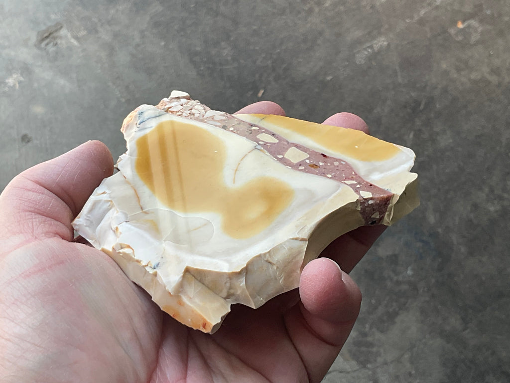 150g Polished Brecciated Mookaite Slab