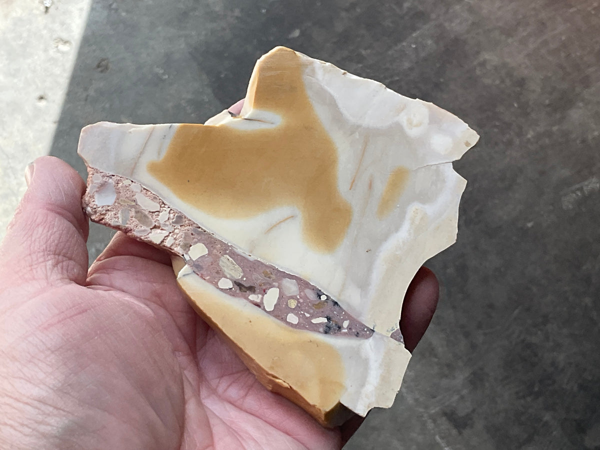 150g Polished Brecciated Mookaite Slab