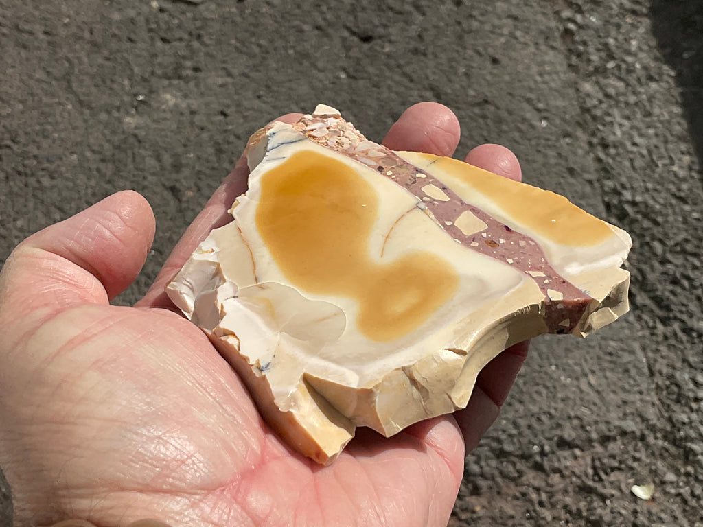 150g Polished Brecciated Mookaite Slab