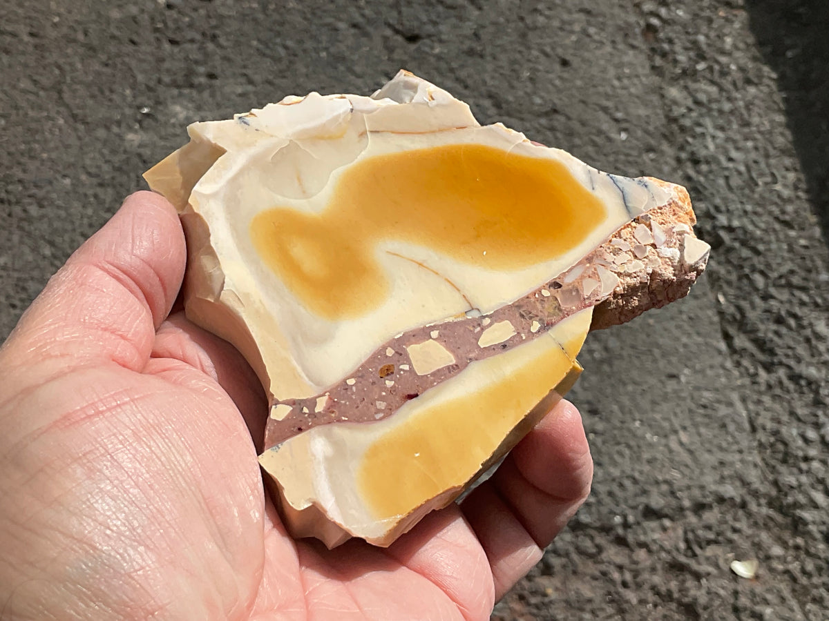 150g Polished Brecciated Mookaite Slab